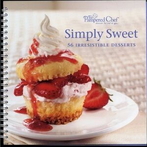 The Pampered Chef Simply Sweet Cookbook - Red and White